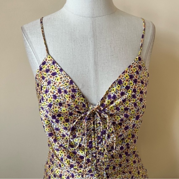 New! Zara strappy floral satin slip dress nwt 809 - Picture 6 of 16